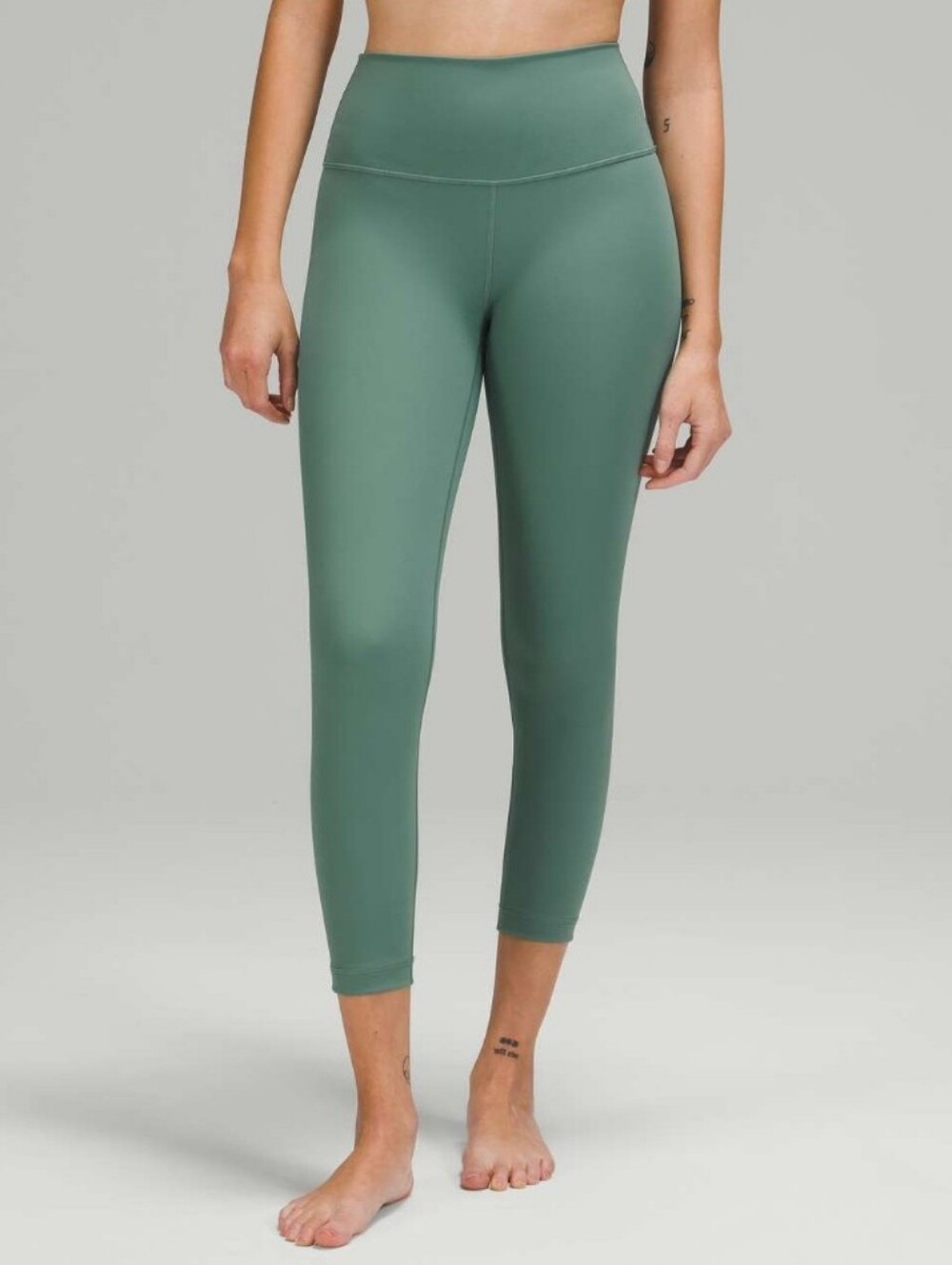 Lululemon Wunder Train HR Crop 23” Everlux Legging LW6BNFS Green Women's Size 10